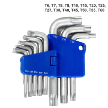 Charger l'image dans la galerie, S&amp;R Clefs Torx Hexagonales - Jeu 15 Clés Torx à étoile sans trous Extra Résistantes TX6 – TX60. Torx 6/7 / 8/9 / 10/15 / 20/25 / 27/30 / 40/45 / 50/55 / 60
