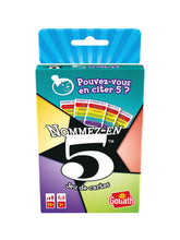 Charger l'image dans la galerie, Goliath - Nommez-en 5 - Jeu de Cartes de Trivia Pour Tous - Jeu de Société de Rapidité et de Connaissance - Facile À Emporter - A Partir de 12 Ans - 2 Joueurs et Plus
