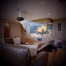 Charger l'image dans la galerie, deleyCON Support Universel pour Vidéoprojecteur Support Plafond Inclinable de +-15° - Pivotant de 360° - Jusqu'à 13,5 Kg - Réglable en Hauteur 380 mm - 580 mm - Passage de Câble - Blanc
