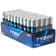 Charger l'image dans la galerie, Tyzon® Piles Alcalines AAA 1,5 V, Pack de 40 – Durables &amp; Haute Performance, Idéales pour Appareils Ménagers et Électroniques
