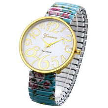 Charger l'image dans la galerie, Silverora Montre Femme Quartz Analogique avec Grand Cadran Numérique,Bracelet Élastique - Vert

