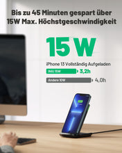 Charger l'image dans la galerie, INIU Chargeur sans Fil, [2 Pack] 15W Qi Certifié Chargeur Induction Double Bobine lumière adaptative Facile à Dormir Wireless Charger Stand pour iPhone 15 14 13 12 11 Pro Max Samsung Google etc
