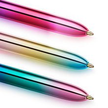 Charger l'image dans la galerie, BIC 4 Couleurs Gradient, Stylo 4 Couleurs, Stylo à Bille Rétractable, Effet Métallisé, Pointe Moyenne (1 mm), Lot de 5,
