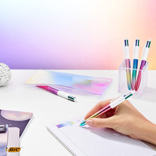 Charger l'image dans la galerie, BIC 4 Couleurs Gradient, Stylo 4 Couleurs, Stylo à Bille Rétractable, Effet Métallisé, Pointe Moyenne (1 mm), Lot de 5,
