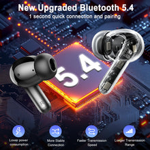 Charger l'image dans la galerie, Ecouteurs Bluetooth sans Fil, Écouteurs Bluetooth 5.4 avec Hi-FI Son Stéréo, 36H Écouteurs sans Fil avec 4 ENC Mic, Casque Bluetooth avec Écran LED, IPX7 Étanche Oreillette Bluetooth pour iOS/Android
