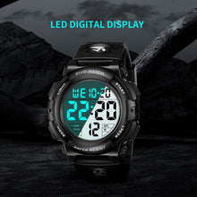Charger l'image dans la galerie, CIVO Montre Homme Sport Militaire étanche Montre Digitale Chronomètre Alarme Lumière LED Montres Bracelet Hommes Numerique Mode Grand Cadran Noir
