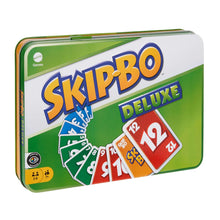 Charger l'image dans la galerie, Mattel Games, Skip-Bo Deluxe avec Boîte Métallique Spéciale - Jeu de Cartes pour Toute la Famille, Par les Créateurs de UNO, À Partir de 7 Ans, L3671
