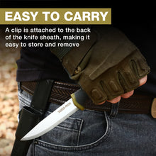 Charger l'image dans la galerie, Swiss+Tech Couteau de Survie, Couteau de Chasse à Lame Fixe avec Etui Rigide, Parfait pour Survie, Chasse, Camping, Randonnée
