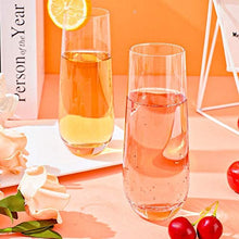 Charger l'image dans la galerie, Design Master Verres à Flûte de Champagne sans Pied Verres de Boisson sans Plomb Verres à Vin Tout Usage
